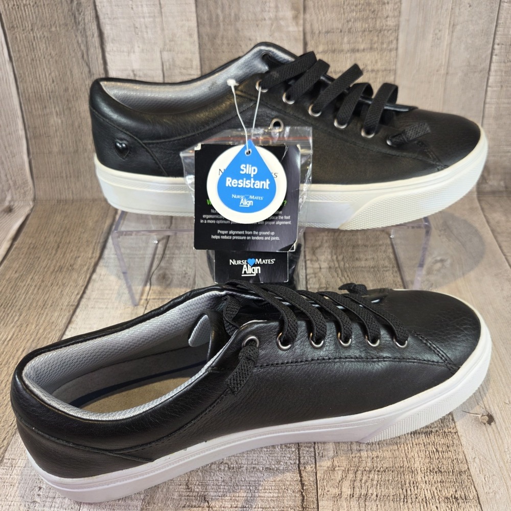 Nurse Mates Align Fenton‎ Sneakers Women's 6 Comfort Black Slip Resistant